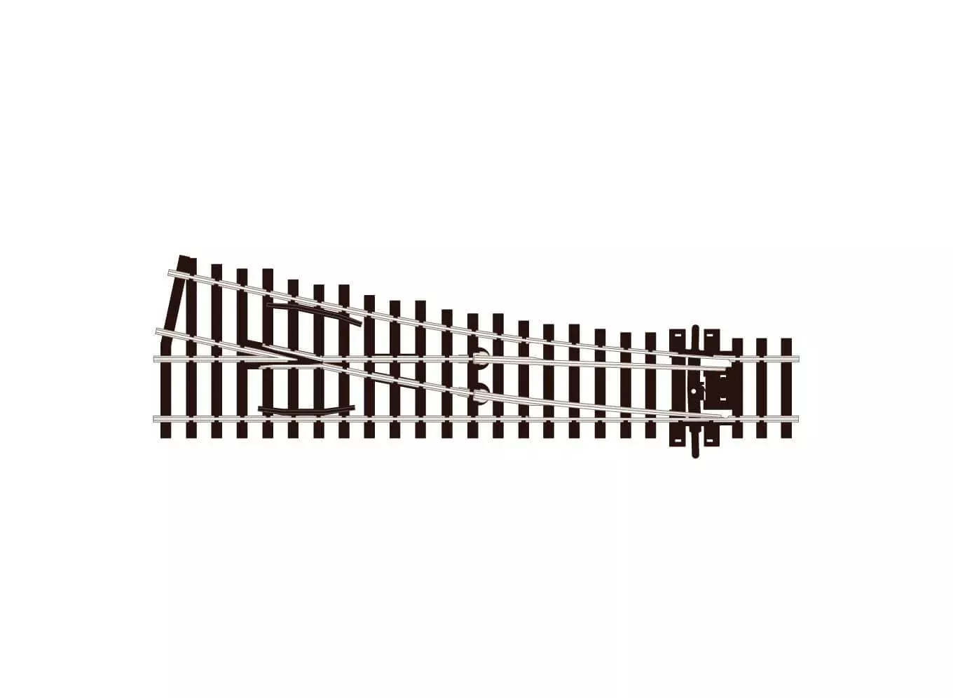 Peco HO SLE191 Code 75 Small Radius Track, Right Hand Turnout Electrofrog