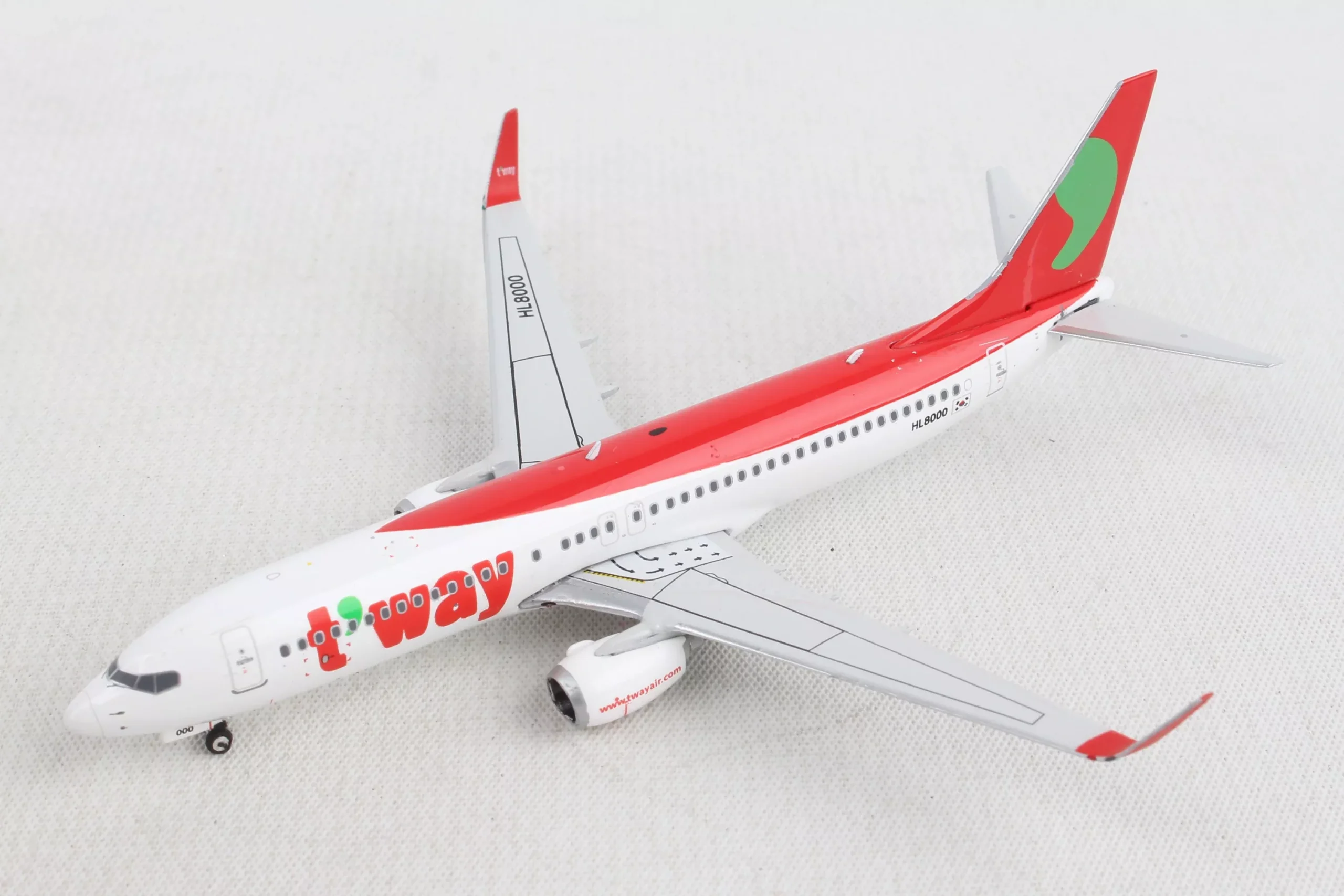 Phoenix Diecast PH1890 T’Way 737-800W 1/400 Reg#Hl8000