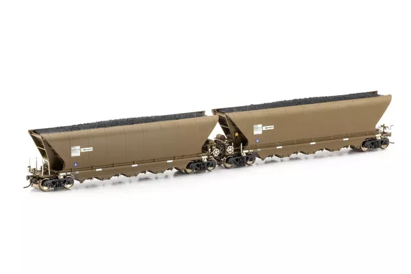 PHYH Coal Hopper, Xstrata Rail Wagon Grime, 4 car pack NCH-57