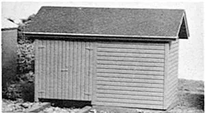 Pikestuff 6 HO Scale Wood Handcar Shed — 1-5/8 x 1-1/4″ 4.2 x 3.2cm