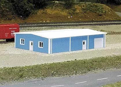 Pikestuff 8005 N Scale Multi-Purpose Building — 40′ x 60′ (blue)
