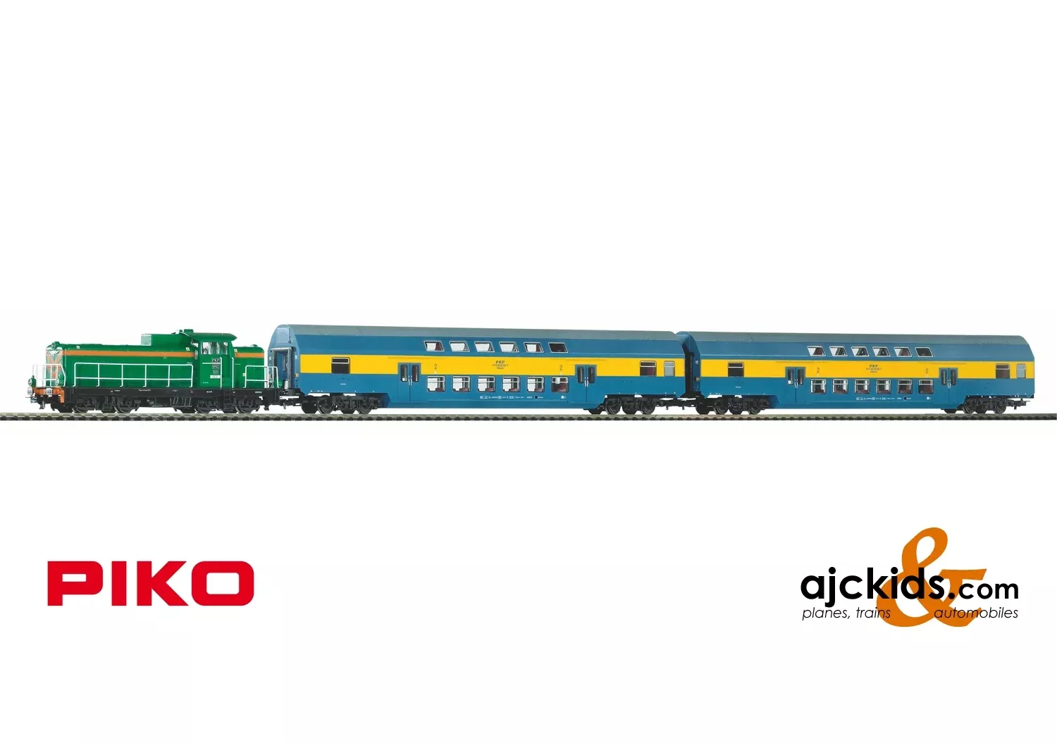 Piko 97934 - Roadbed PKP Bi-Level Passenger Starter Set