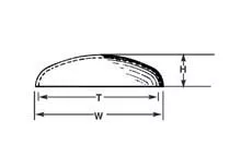 Plastruct 95748 (VHE-32) Elliptical Domes, 1" (5-Pack)