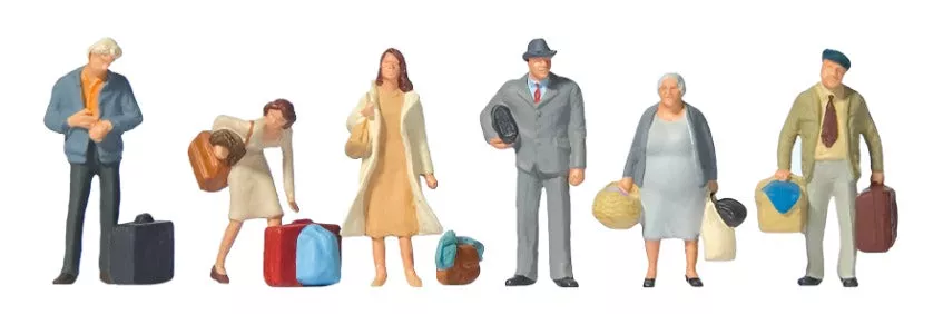 PR73001 Waiting Passengers (6) British OO Scale Figure Set