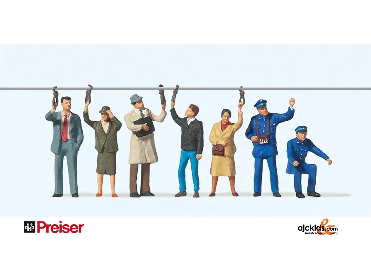 Preiser 10405 - Strtcr crew & pdstrns (7 pieces)