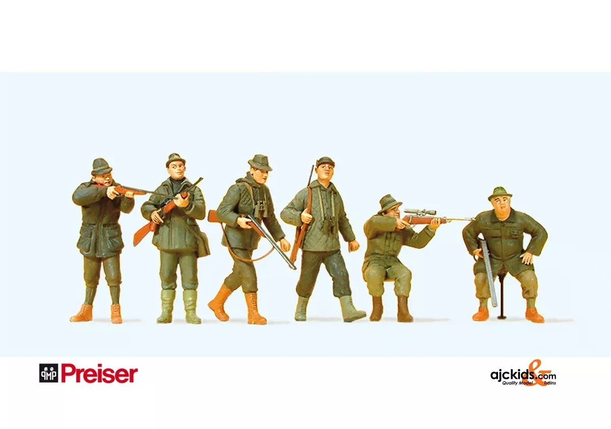 Preiser 10552 - Hunters with Rifles (6 pieces)