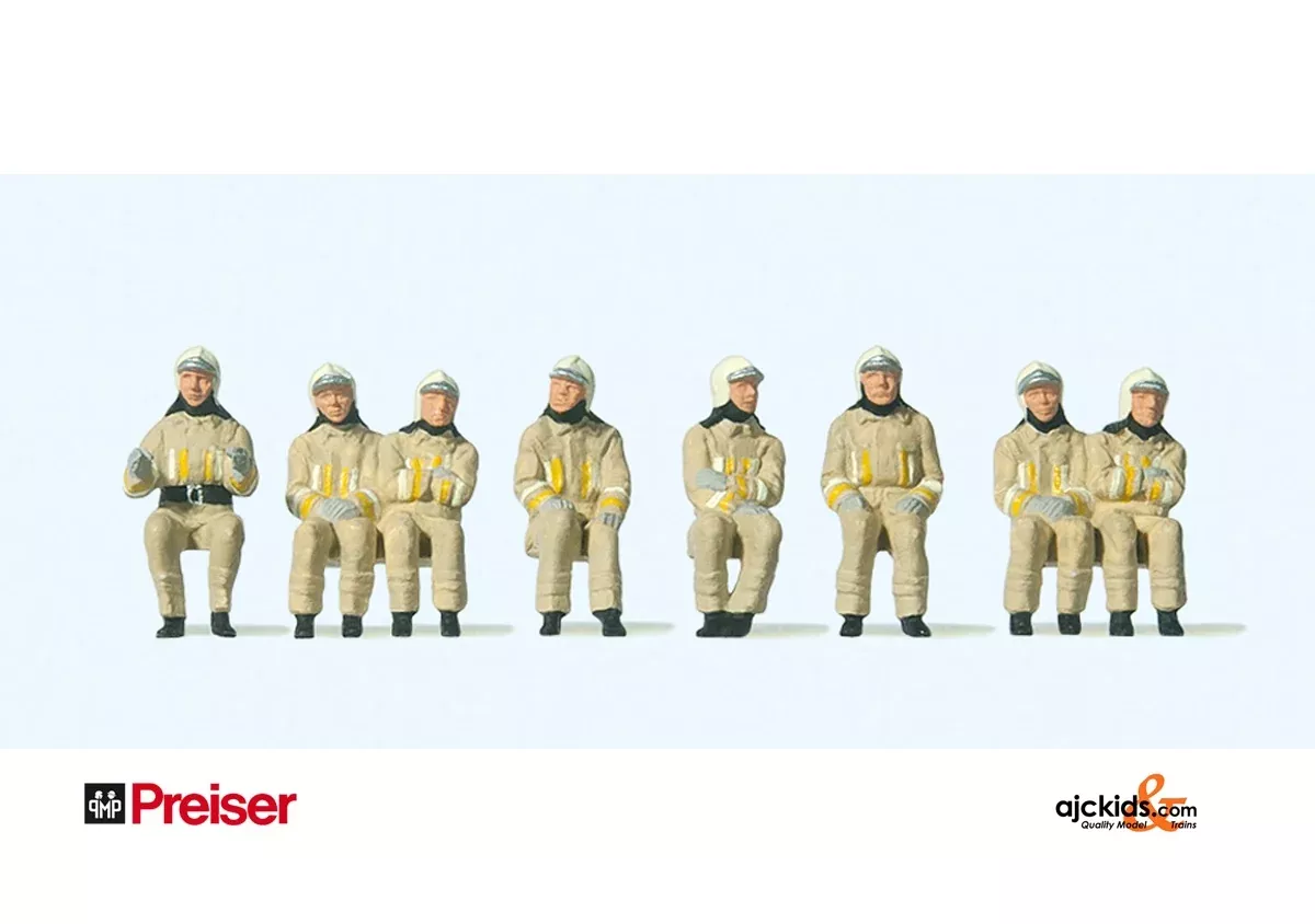 Preiser 10769 - Seated Firemen German (8 pieces)