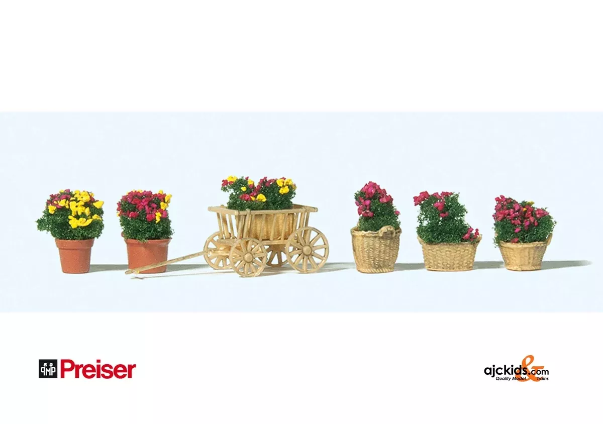 Preiser 17717 - Flowers in Planter Pots