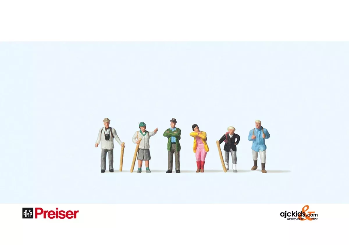 Preiser 79074 – Wanderers & Hikers (6 pieces)