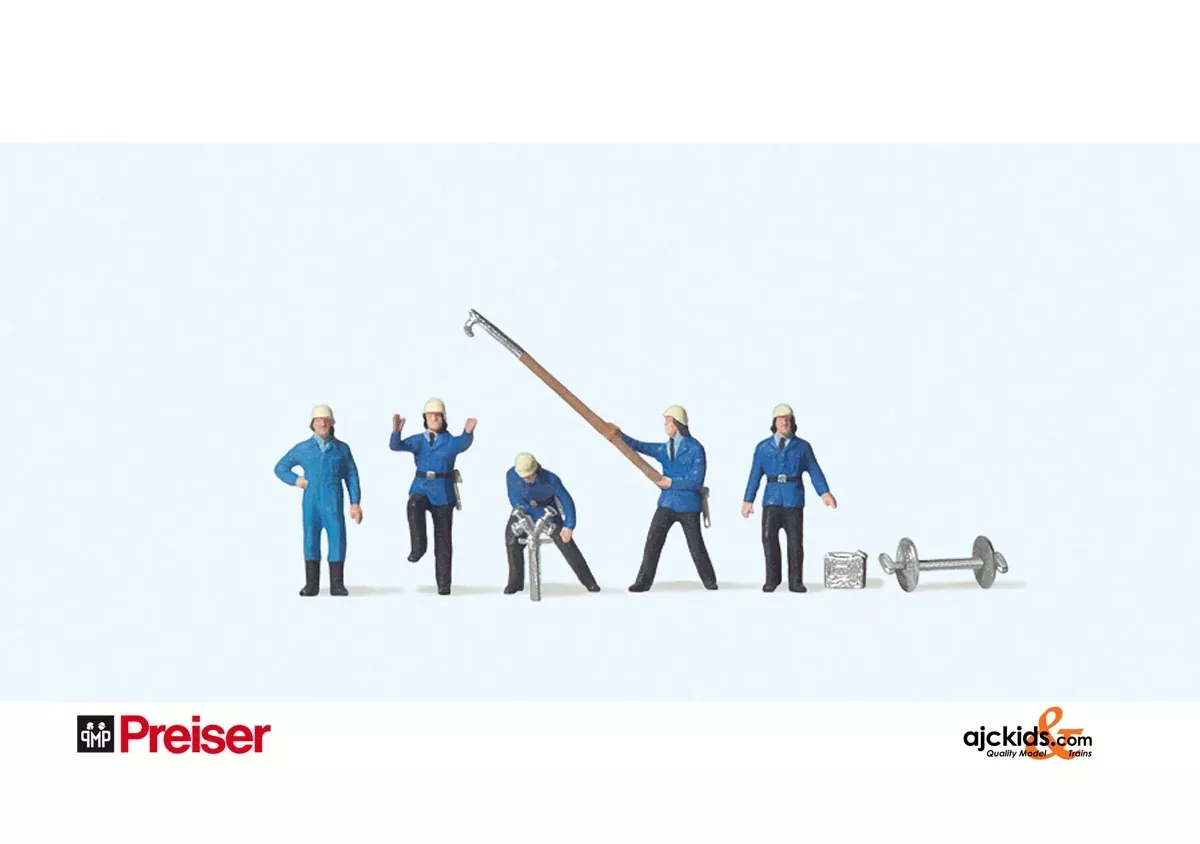 Preiser 79116 – Firefighters set #2 (6 pieces)