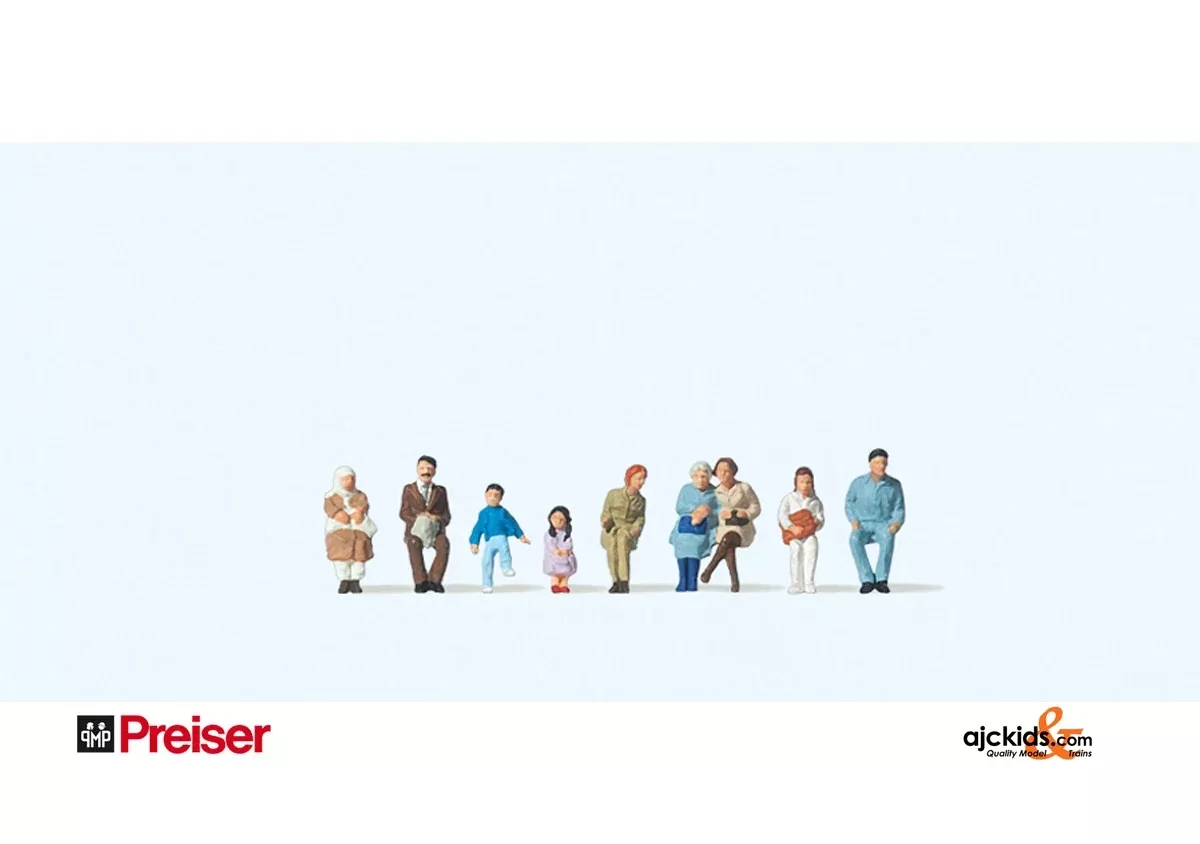 Preiser 79124 - Seated passengers set #2 (9 pieces)