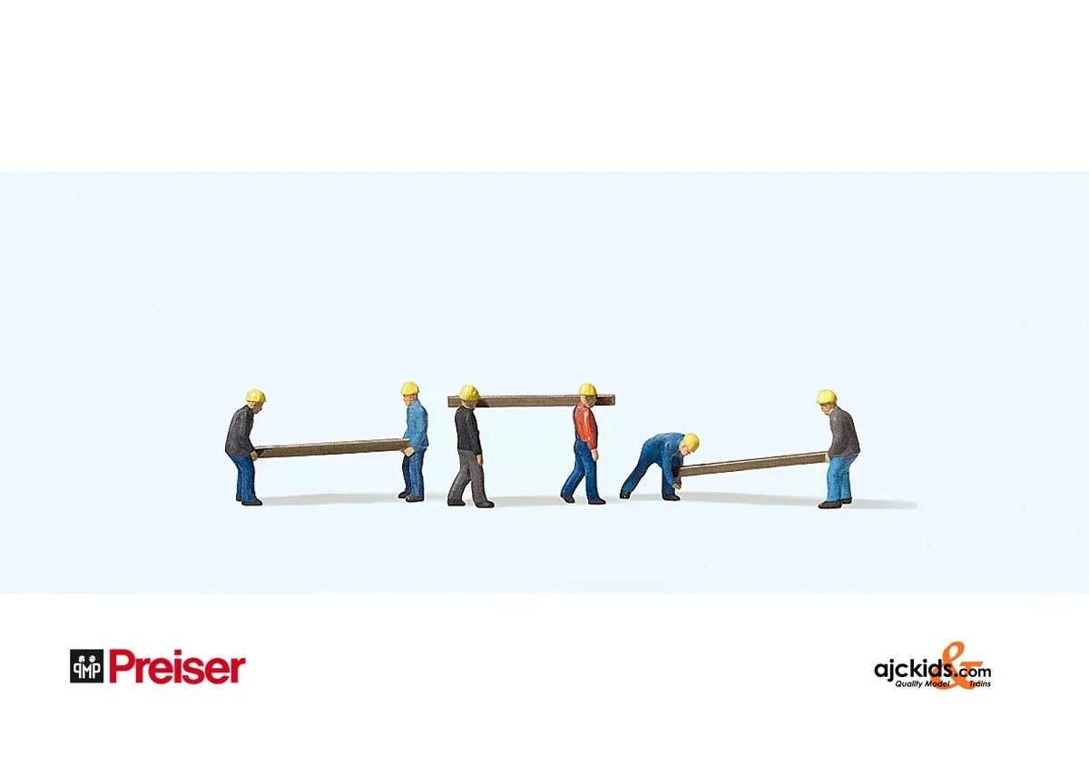Preiser 88512 – Railroad Track Workers with Ties (6 pieces)