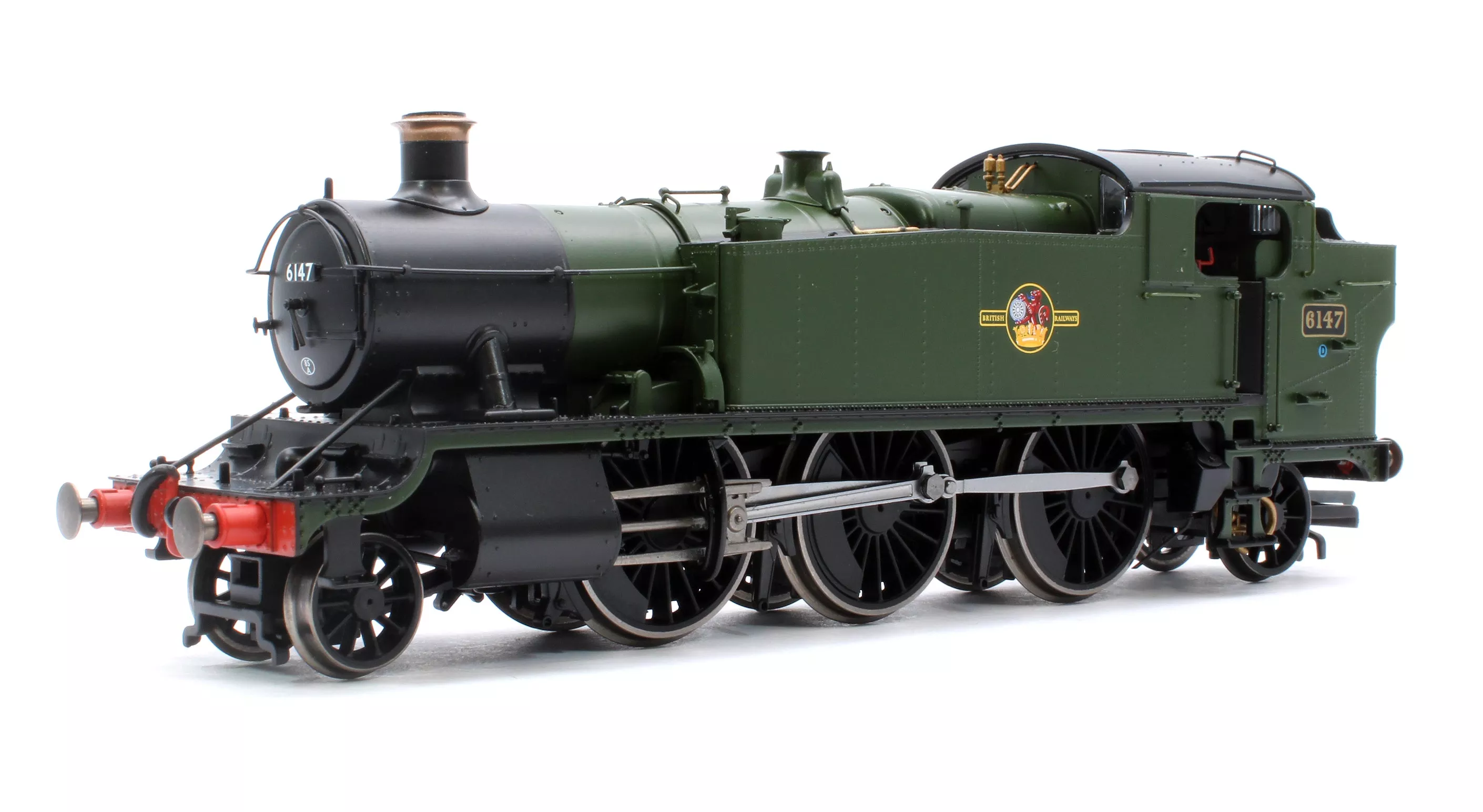 R3850 61XX Class 'Large Prairie' 2-6-2T 6147 BR Green Late Crest Steam Locomotive