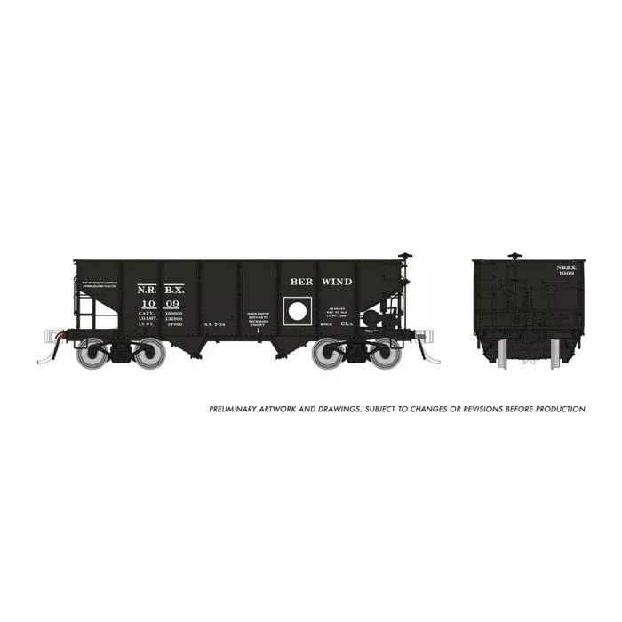 Rapido HO 148014 PRR GLa 2-Bay Hoppers, Berwind (NRBX) (6)