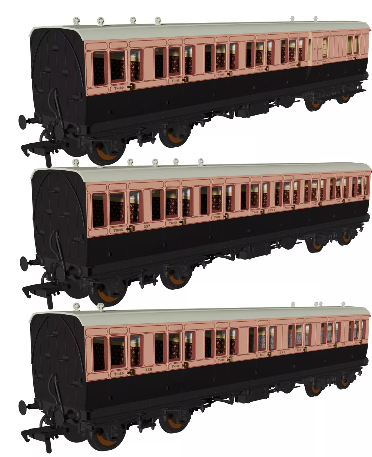 Rapido LSWR ‘Evolution’ Non-Corridor Carriage Pack