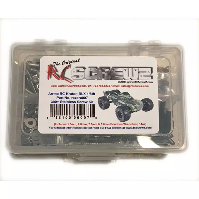 RC Screwz ARA007 Stainless Steel Screw Set for Kraton 6S BLX
