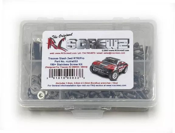 RC Screwz TRA033 Stainless Steel Screw Set for Slash 2WD