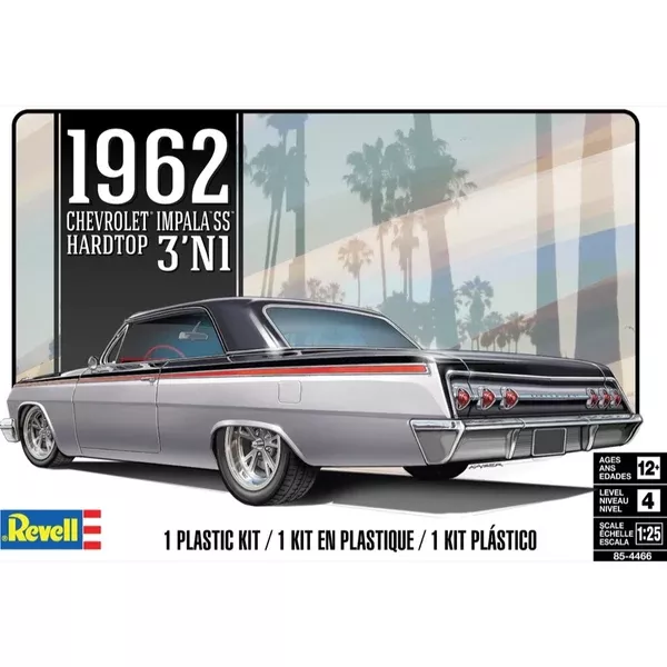 Revell 14466 1/25 62 Chevy Impala Hard Top Platic Model Kit