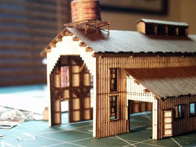 RS Laser Kits N 3004 Single Stall Engine House without Doors Kit
