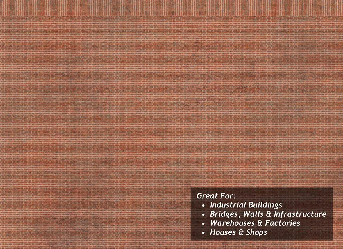 Scale Model Scenery English Bond Red Brick