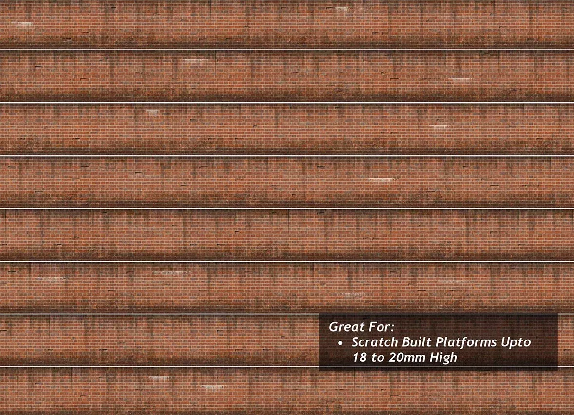Scale Model Scenery English Bond Weathered Red Brick