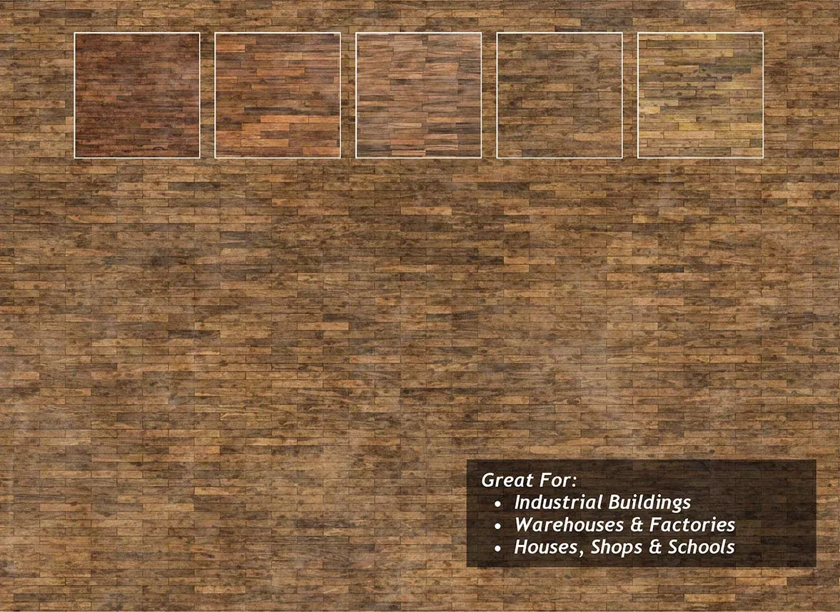 Scale Model Scenery Worn Wooden Flooring