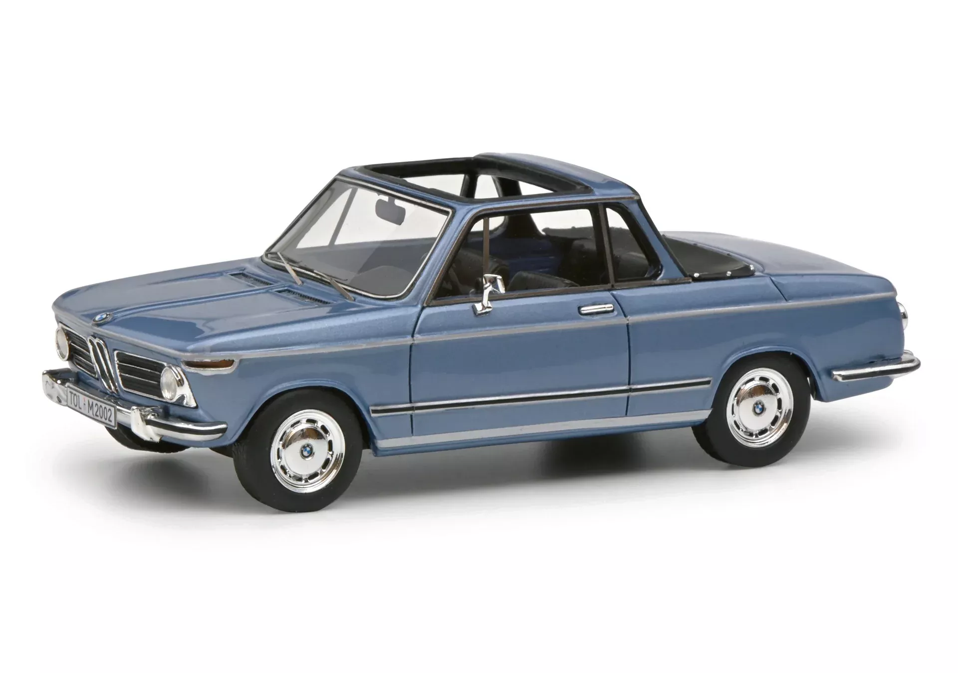 Schuco 450918100 - BMW 2002 Cabrio blue 1:43