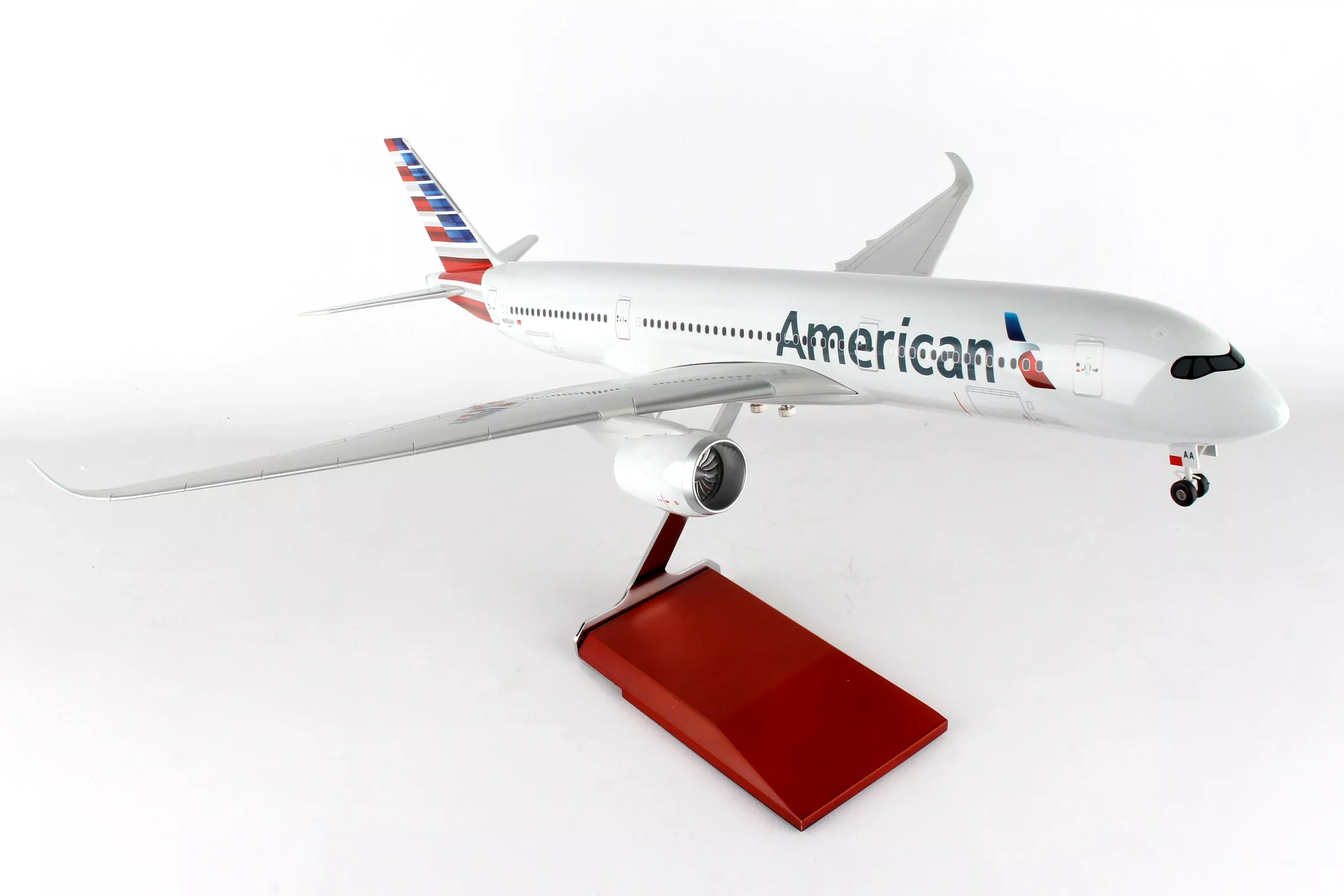 Skymarks Supreme SKR8801 Skymarks American A350 1/100 W/Wood Stand & Gear (**)