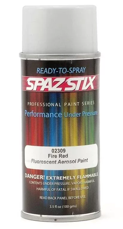 Spaz Stix 02309 Fire Red Fluorescent Paint
