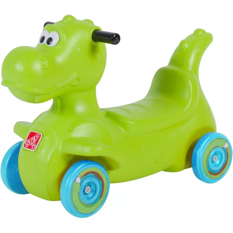 Step2 Dino Dash Kids Foot-Powered Ride-On Car with Four Wheels for Balance Practice