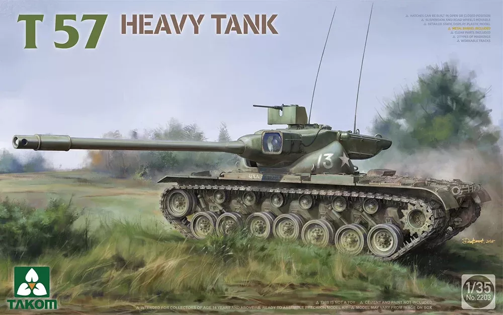 Takom US Army T57 Experimental Heavy Tank 1:35 Scale