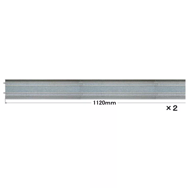 Tomix 01069 1069 N [1819] Straight Double Gravel Track 44-1/8 1120mm, 2pcs