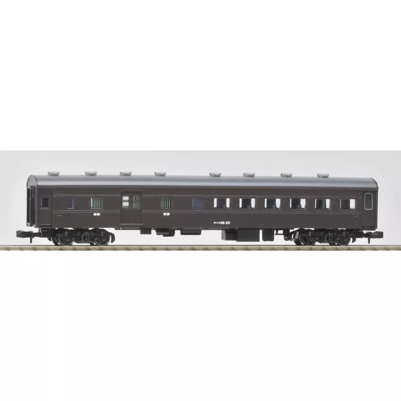 Tomix 09509 9509 N Passenger Car Series OHANI 36 With Luggage Compartment, Brown With Tail Lights