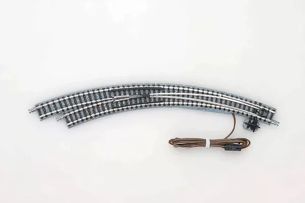 Tomix (TomyTec) N 1279 Fine Track 45 Degree Left-Hand Remote Curved Turnout (Points) CPL317/280-45, 12-1/2 & 11" Radius