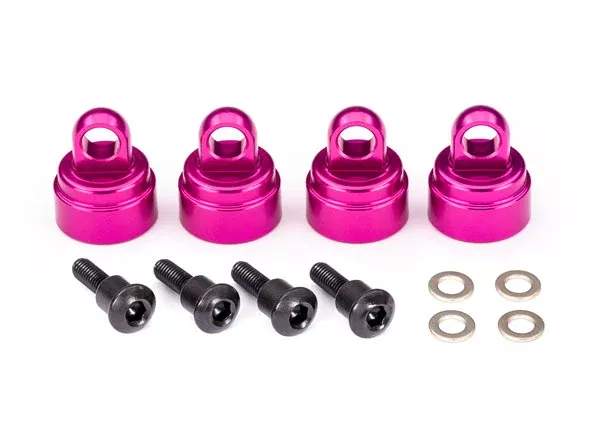 Traxxas 3767P Pink Aluminum Shock Caps for (Ultra Shocks)