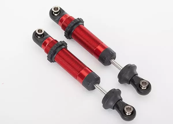 Traxxas 8260R Red Aluminum GTS Shocks with Spring Retainer for TRX-4 and Other Crawlers