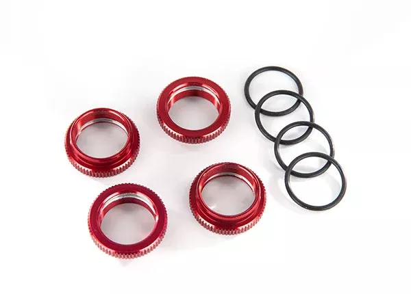 Traxxas 8968R Red Aluminum Spring Retainer for GT-MAXX Shocks