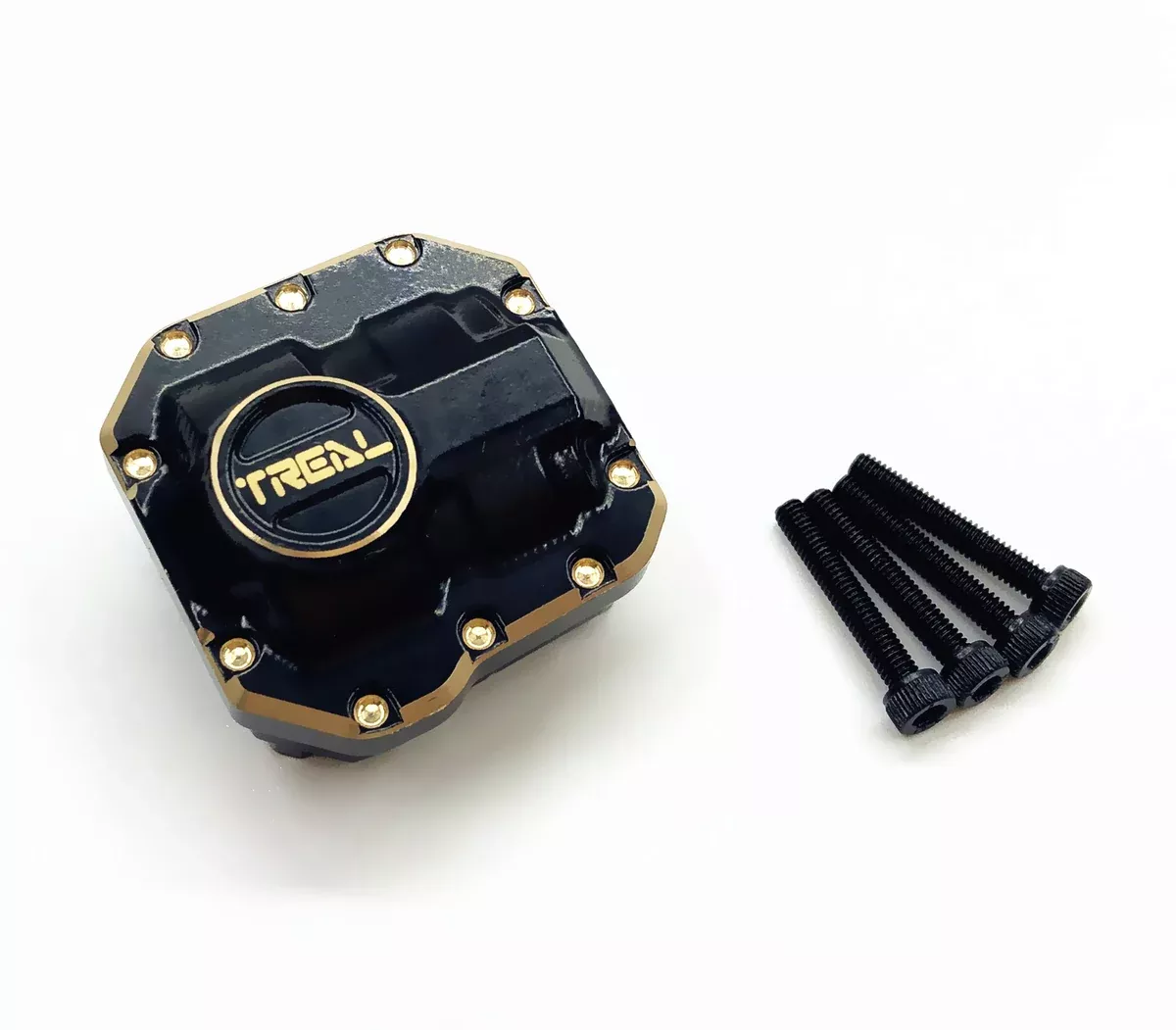 Treal Hobby (X002JTADCV) SCX10ii Black Brass Differential Cover