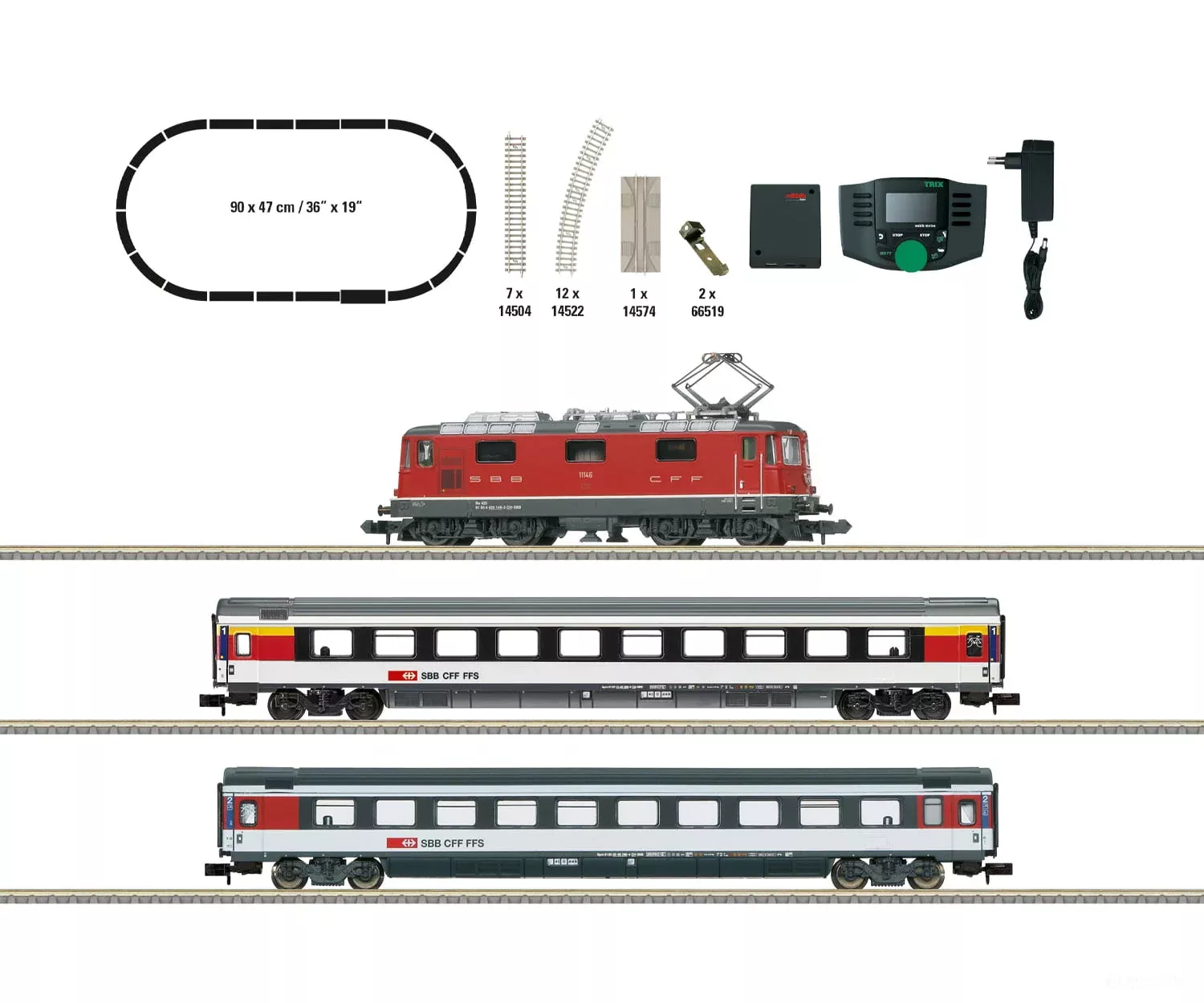 Trix 11167 N SBB-CFF-FFS "EC" Digital Starter Set MFX DCC/Sound
