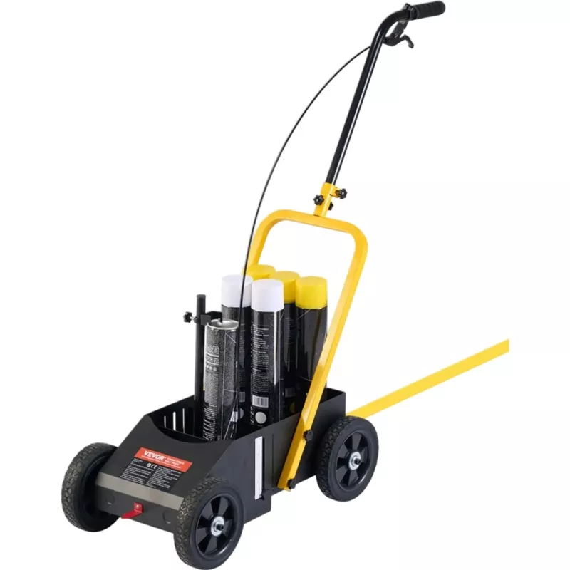 Vevor Line Marking Machine Heavy Duty Adjustable Width 24 x 13 x 35.4″ Black New