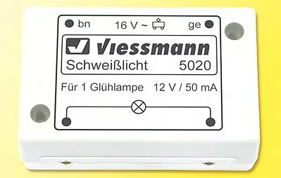 Viessmann 5020 All Scale Electronic Welding Light Effect Circuit w/Blue Bulb -- 12 Volt