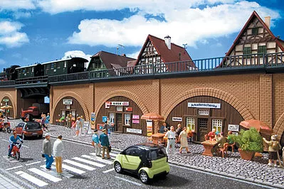 Vollmer 44500 HO Scale Arcades — Brown Brick