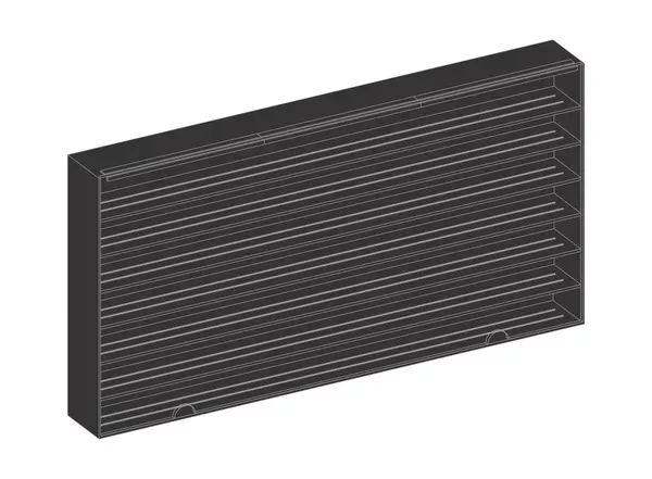 Wall Hung Display Case Black AMA-52 (HO Scale)