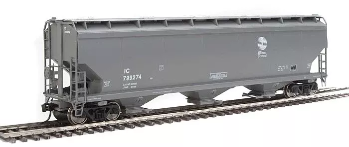 Walthers Mainline 910-7708 HO Scale 60' NSC 5150 3-Bay Covered Hopper - Ready to Run -- Illinois Central #799274