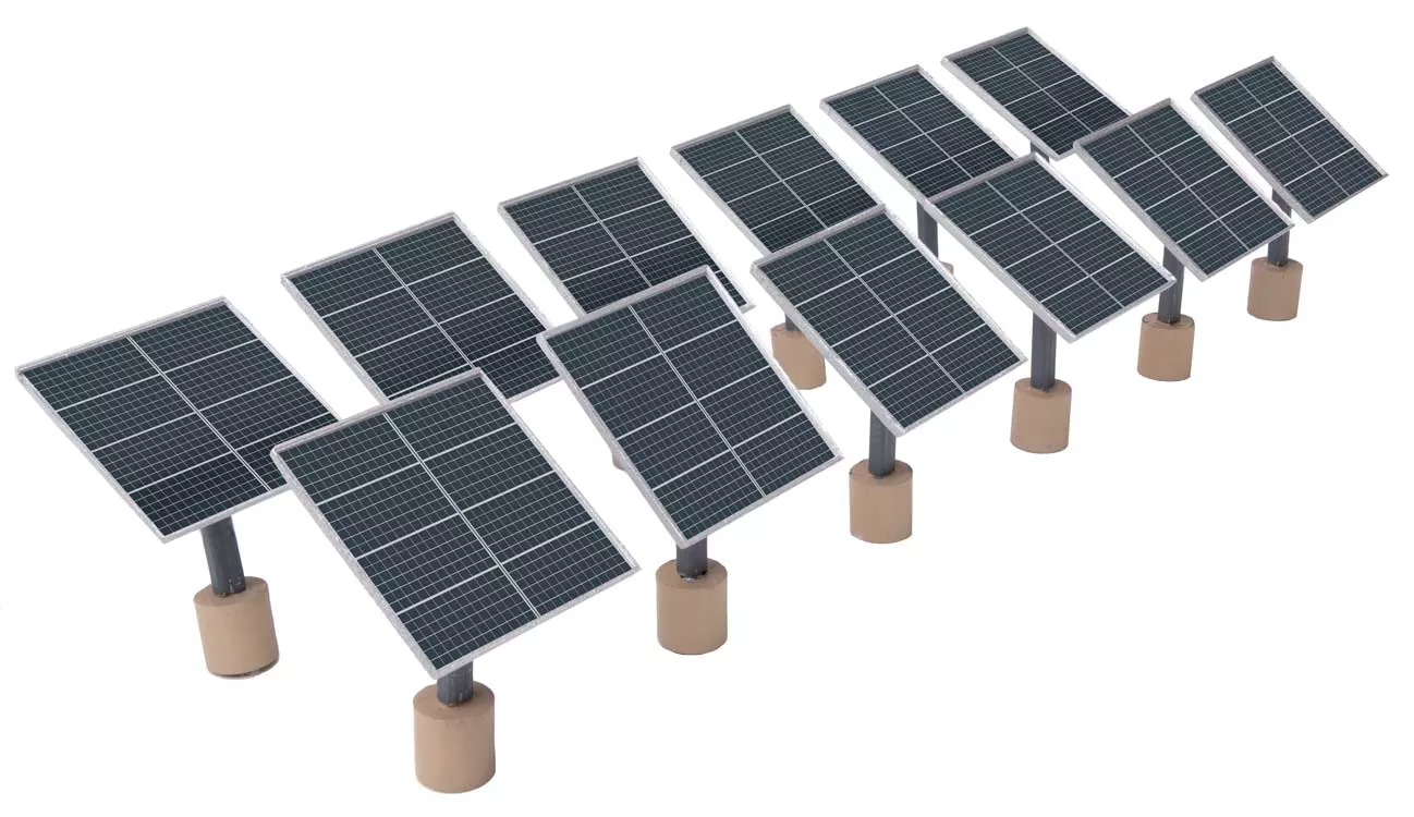 Walthers SceneMaster 4196 Rooftop Solar Panels -- Kit HO Scale