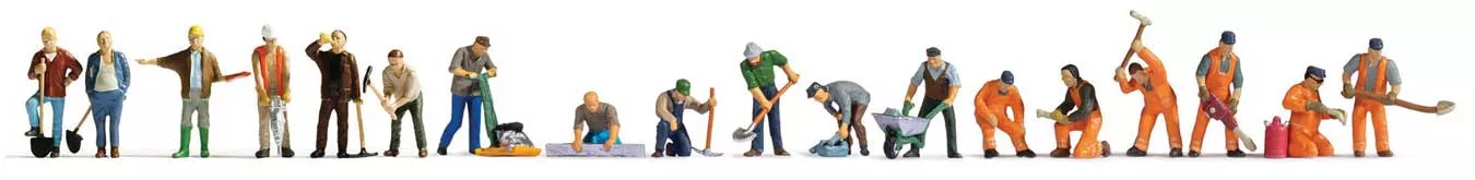 Walthers SceneMaster 6090 People at Work — pkg(18) HO Scale