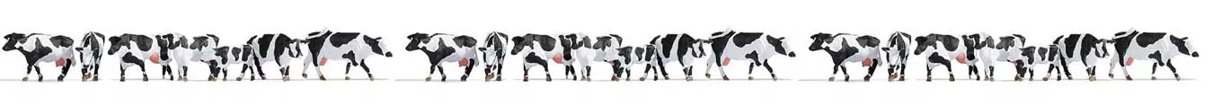 Walthers SceneMaster 6092 Cows -- Black and White pkg(21) HO Scale