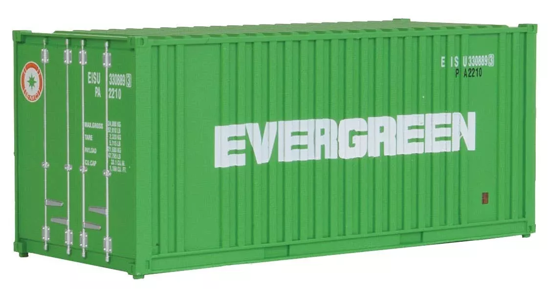 Walthers SceneMaster 8002 20' Corrugated Container with Flat Panel - Assembled -- Evergreen HO Scale