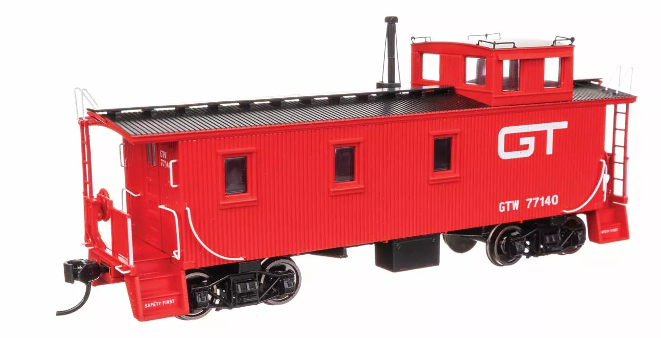 WalthersProto 103263 30' GTW Style Wood Caboose with Offset Coupola - Ready To Run -- Grand Trunk Western (Modern) #77140 HO Scale