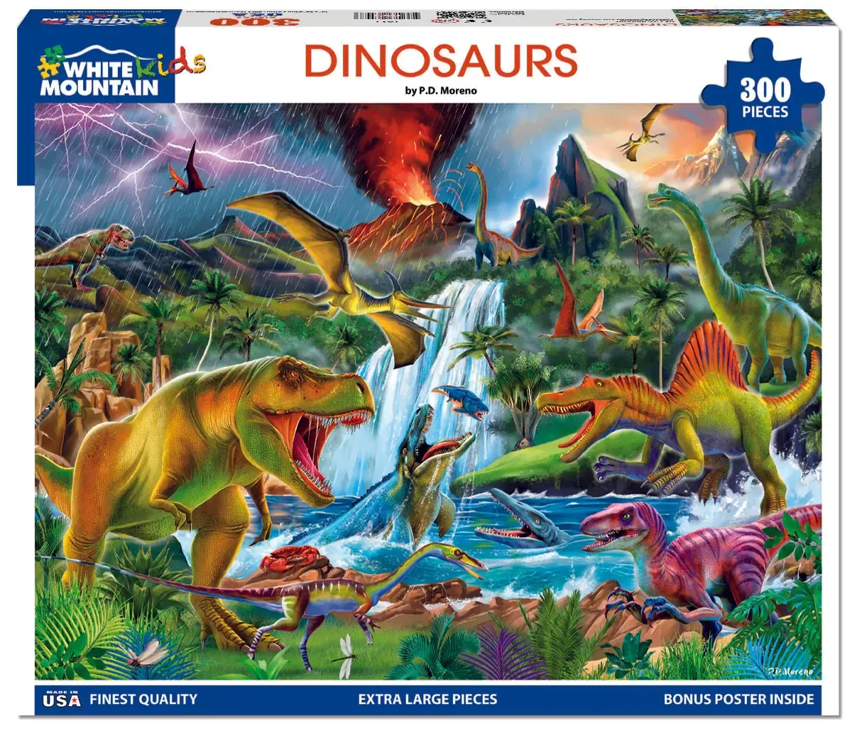 White Mountain Dinosaurs 300 Piece Puzzle